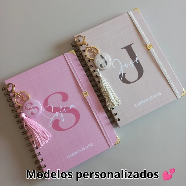 Caderneta de Vacinação Personalizada para Bebê Caderneta de Saúde Infantil Minimalista