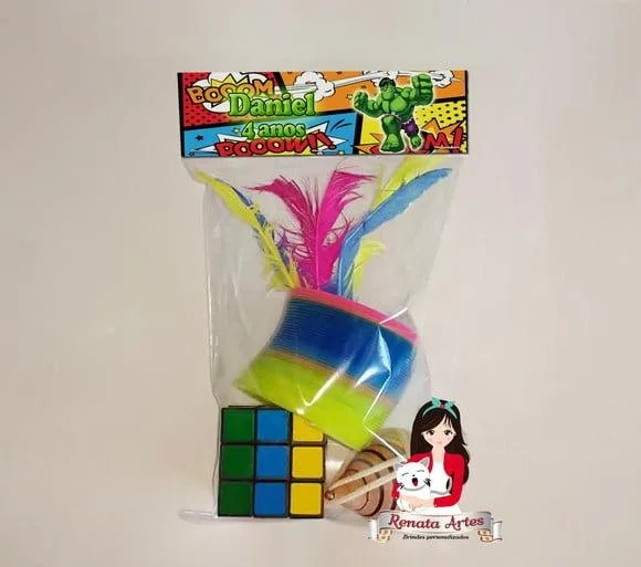 Kit Brinquedos Retrô Personalizado Tema Hulk