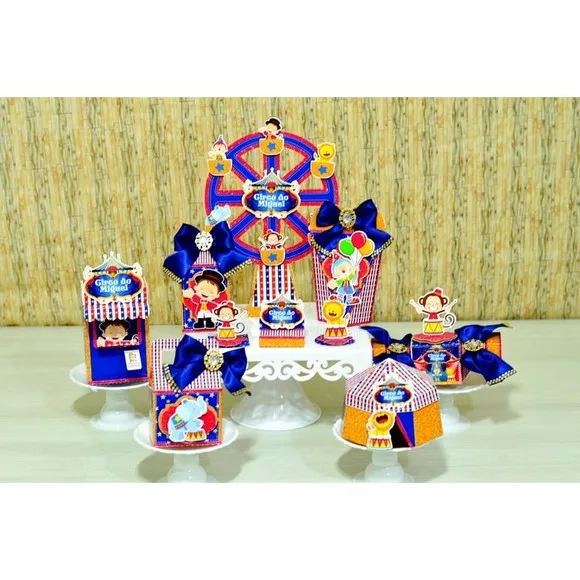 Kit 60 Lembrancinhas Circo Menino