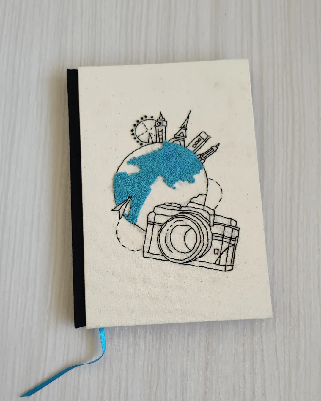 Caderno Bordado Viagem