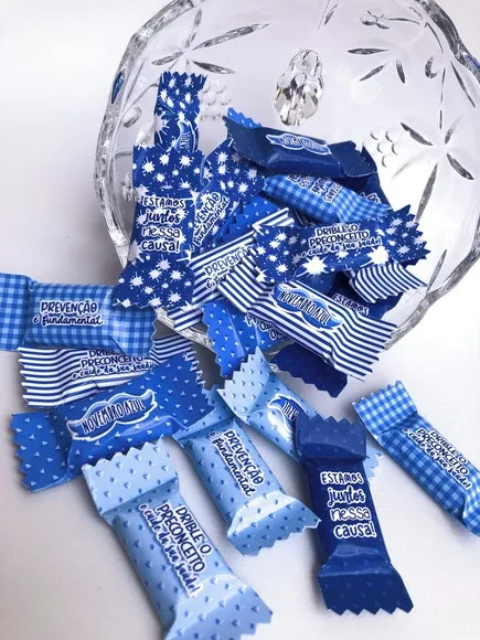 Balas Personalizadas Novembro Azul - 50 Unidades