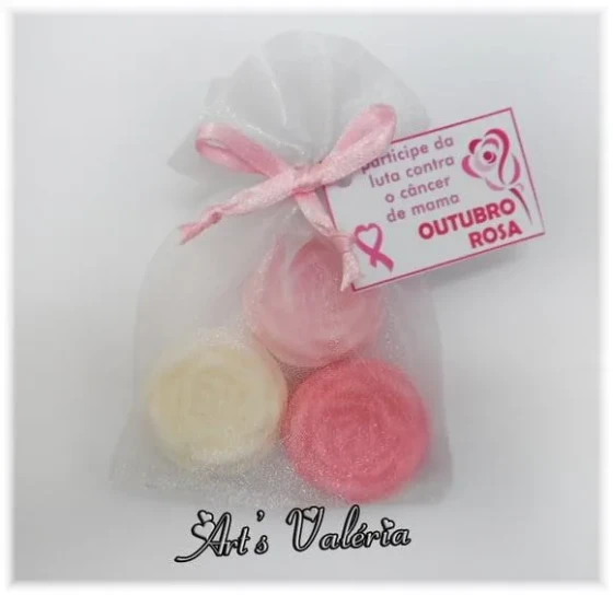 Sachet Com Sabonetes Outubro Rosa