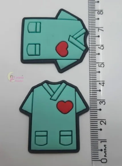Apliques Área da Saúde Variados de borracha - pct c/6 unid