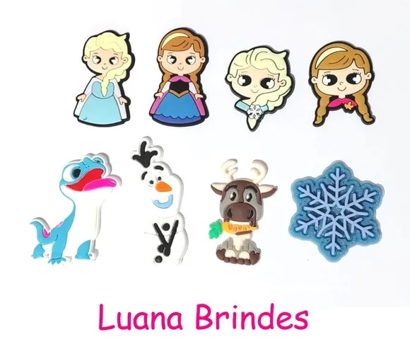 Aplique Frozen Emborrachado Pacote com 8 Unidades