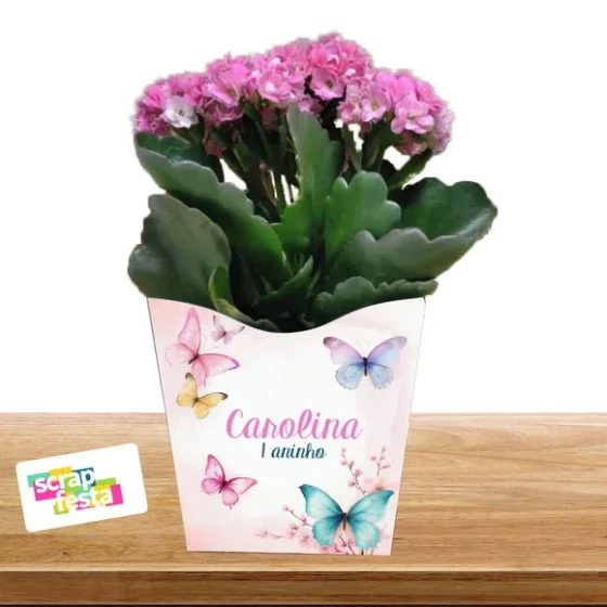 Cachepot Personalizado Jardim Encantado Aquarela Borboletas