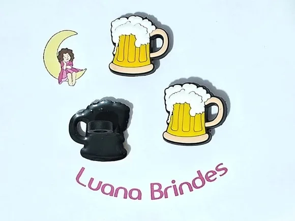 Ponteira para Lápis Copo de Chopp Emborrachado 6 Unidades