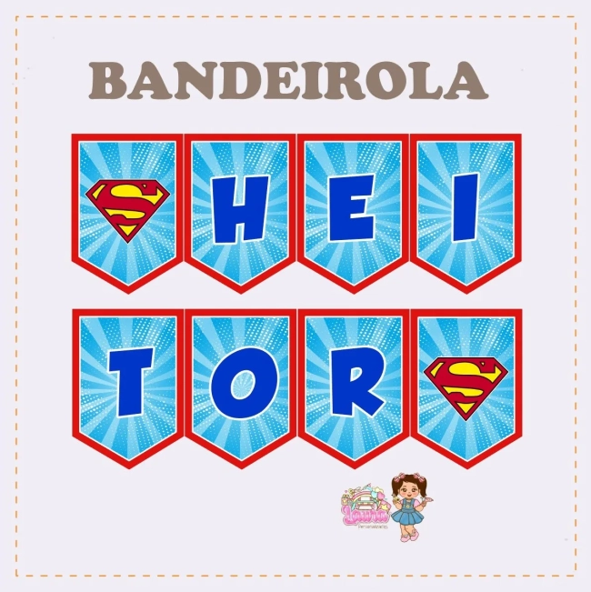 Kit Festa Só Um Bolinho SUPERMAN BABY - Decoração de Festa