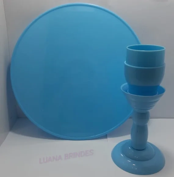 Boleira Cor Azul de Plástico - 28cm - 1 unidade.