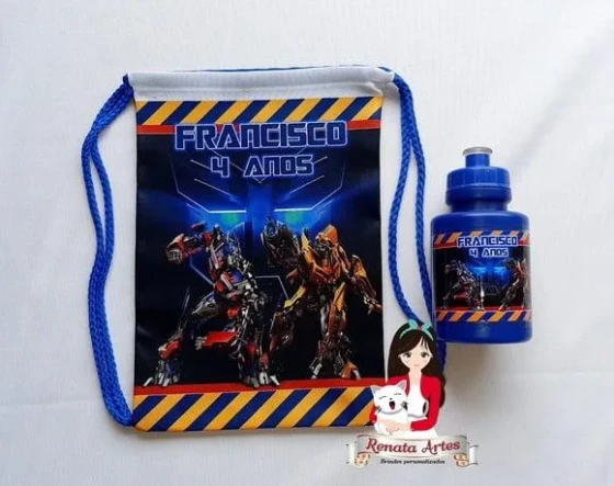 Mochila com Squeeze Personalizado Transformers