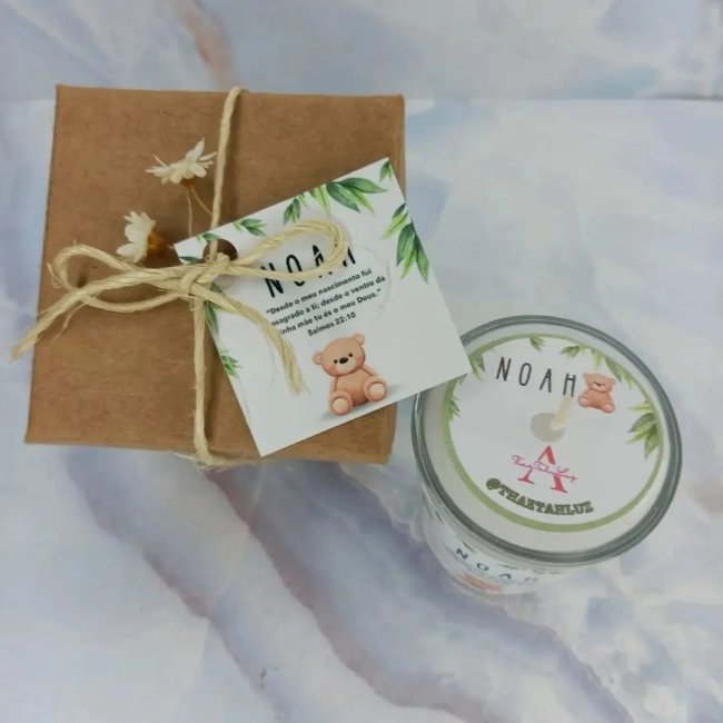 15 unidades Vela Aromática no Copo Lembrancinha Personalizada Batizado,Casamento, Aniversario e etc. Fazemos Qualquer Tema