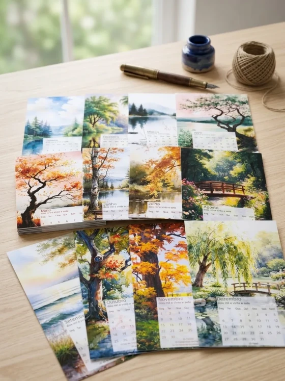 Coleção Paisagem - Calendários magnéticos 2027