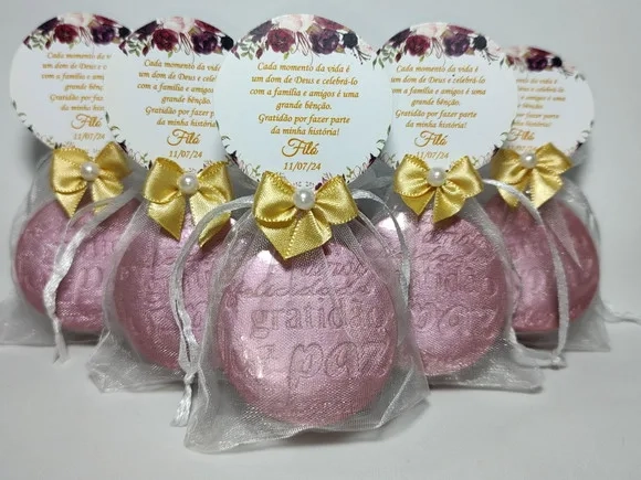 Lembrancinha de Aniversário: Sabonete Desejos de Gratidão P