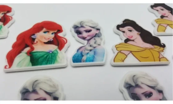 Aplique das Princesas em Acrílico - Pct.c/4 Unidade