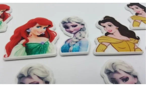 Aplique das Princesas em Acrílico - Pct.c/4 Unidade
