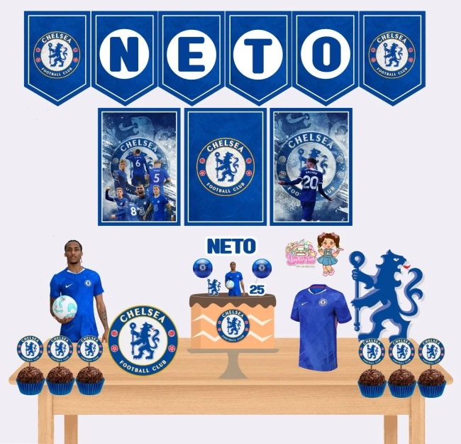 Kit Festa Só Um Bolinho CHELSEA - Decoração de Festa