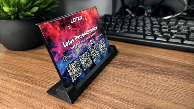 DisPlay / Placa Personalizada Resinada com Base