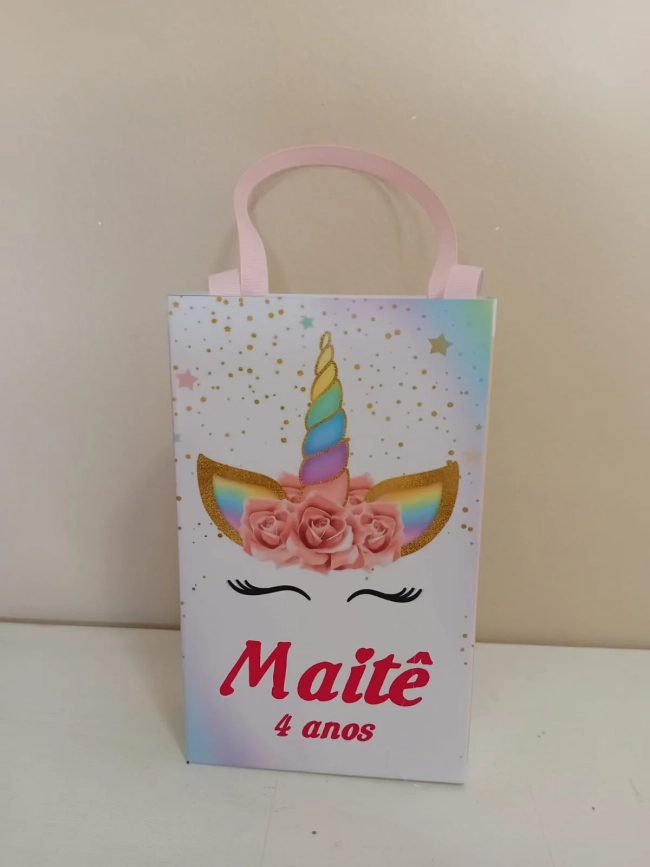 Sacolinhas Personalizadas Unicórnio para Lembrancinhas