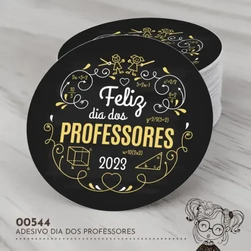 Adesivo Redondo Dia dos Professores - 00544