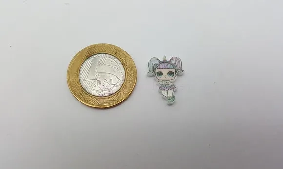 Pingente Lol Unicorn em Acrílico Uv de 2cm