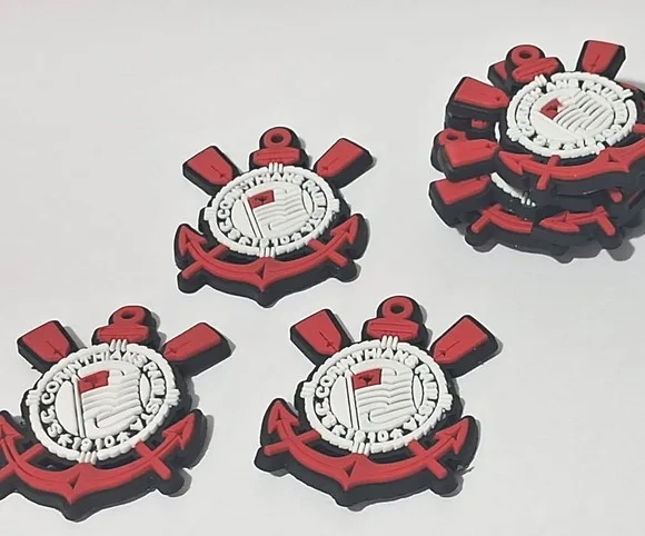 Aplique Time Emborrachados 3,5cm Pct 6 Unidades