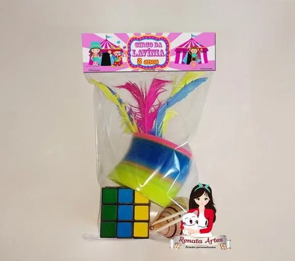 Kit Brinquedos Retrô Tema Circo Rosa