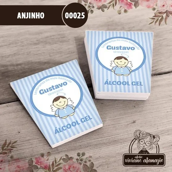 Adesivo Bisnaga Álcool Gel Anjinho - 00025