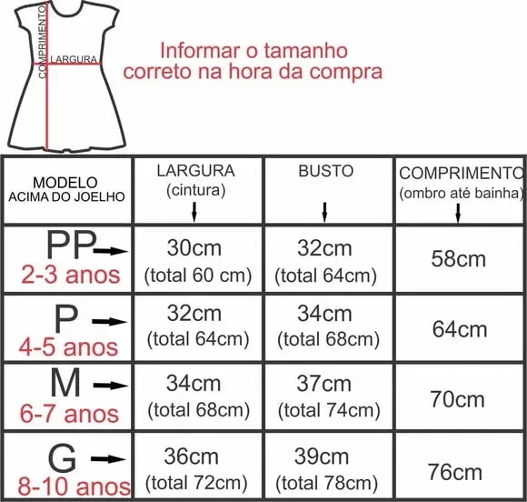 Vestido Infantil Abelha