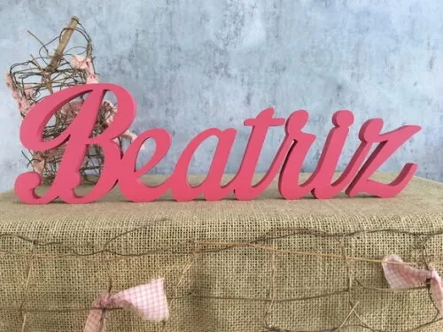 Nomes de MDF - Personalizado -Linha Cursiva