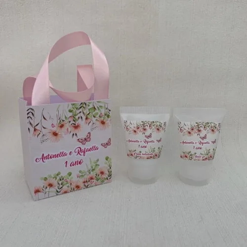 Kit jardim encantado Hidratante + Álcool gel + sacolinha