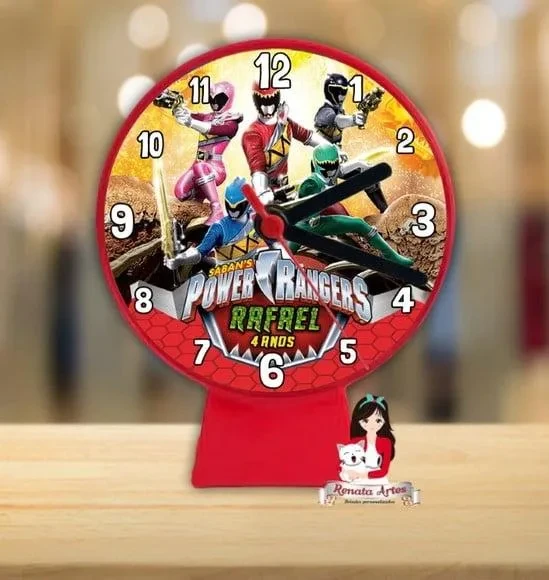 Relógio de Mesa Power Rangers