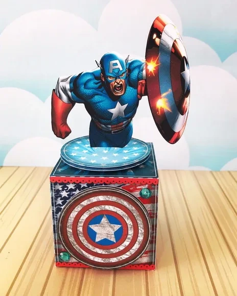 Kit 60 Lembrancinhas Capitão América