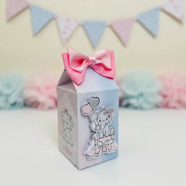 kit 30 Lembrancinhas Elefante Rosa ou Azul