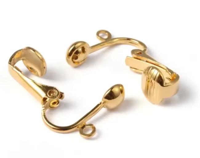 Base Brinco Pressão Dourado ou prateado com 1 saída ( 5 pares)