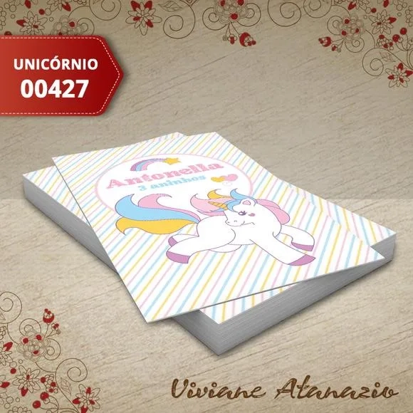 Adesivo Tubete Unicórnio - 00427