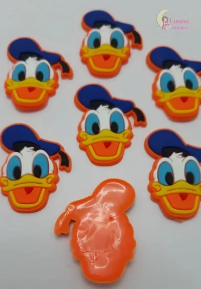 Aplique Pato Donald de borracha - pct c/7 unidades