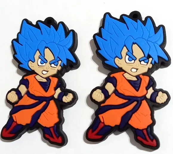 Pingente Dragon Ball Goku Emborrachado Pacote com 4 Unidades