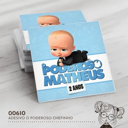 Adesivo Quadrado o Poderoso Chefinho - 00610