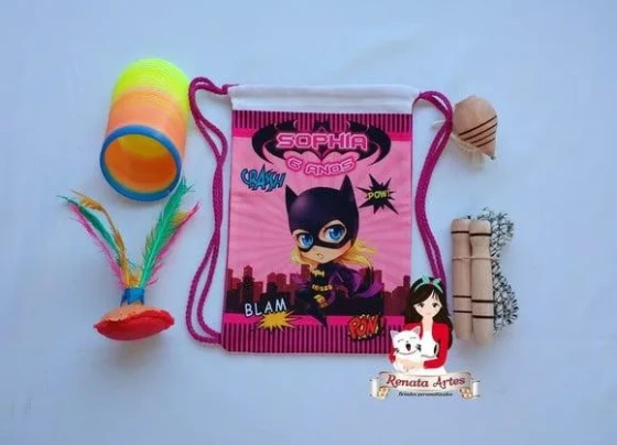 Mochila Boa Infância Tema Bat Girl Baby