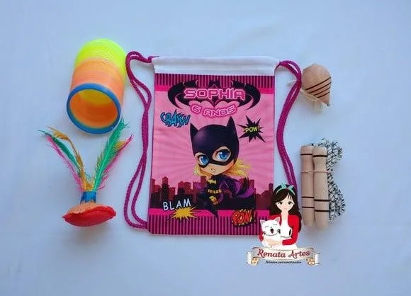 Mochila Boa Infância Tema Bat Girl Baby