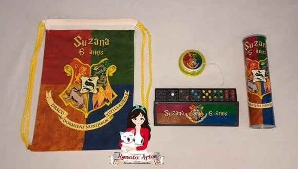 Kit Jogos na Mochila Harry Potter Casas / Símbolos