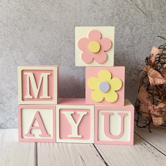 Tons Pastel Cubos 6x6cm Ts- Decoração Bebê