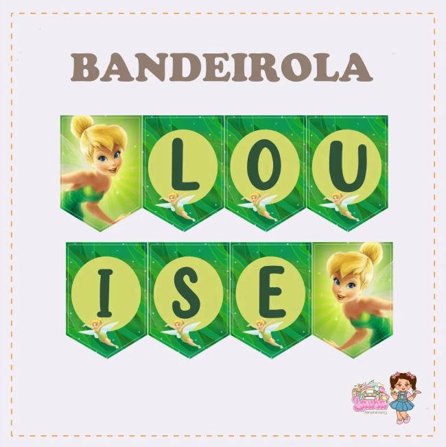 Kit Festa Só Um Bolinho TINKER BELL - Decoração de Festa