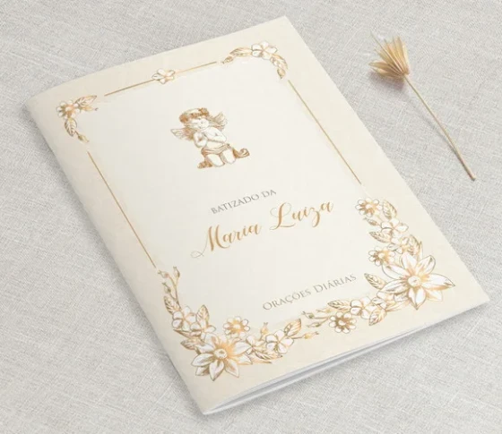 Livro De Orações Para Lembrança De Batizado Anjo