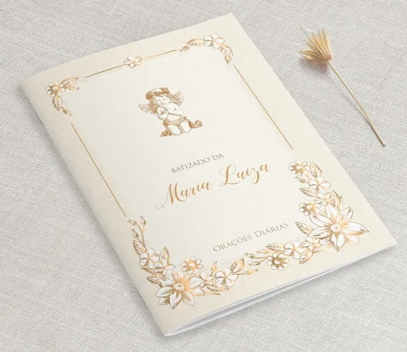 Livro De Orações Para Lembrança De Batizado Anjo