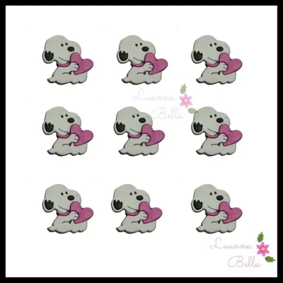Aplique Emborrachado Cachorro - Pcts C/ 7 Unds