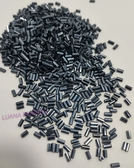Canutilho Grafite de acrílico - 4,5mm - pct com 50 gramas