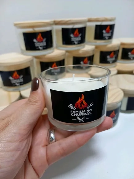10 Velas Personalizada no Pote Pate
