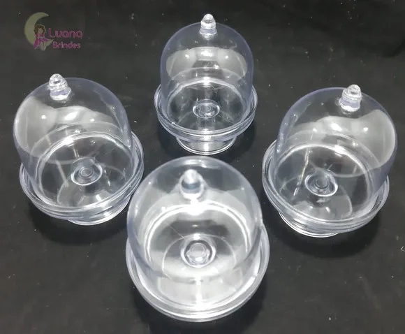 Mini Cúpula Transparente de Acrílico - pct c/5 unidades
