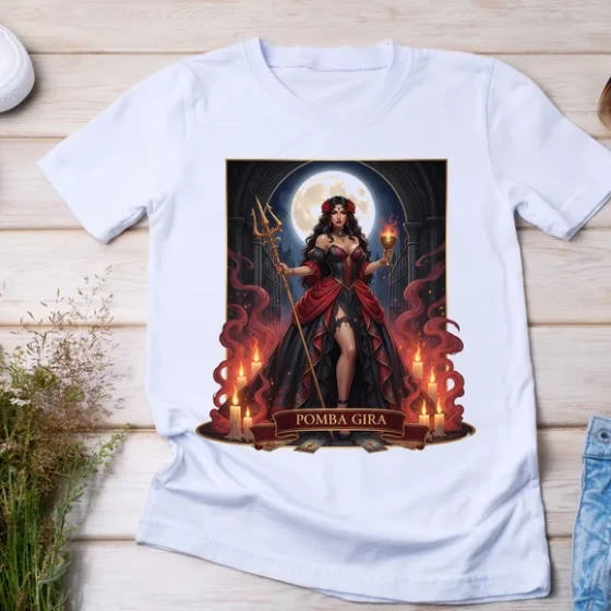 Camiseta Pomba Gira Guardiã dos Caminhos Umbanda Candomblé