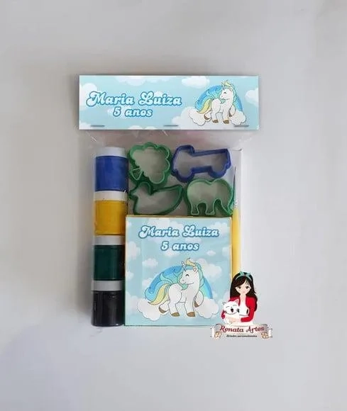 Kit Artes Personalizado Unicórnio Azul